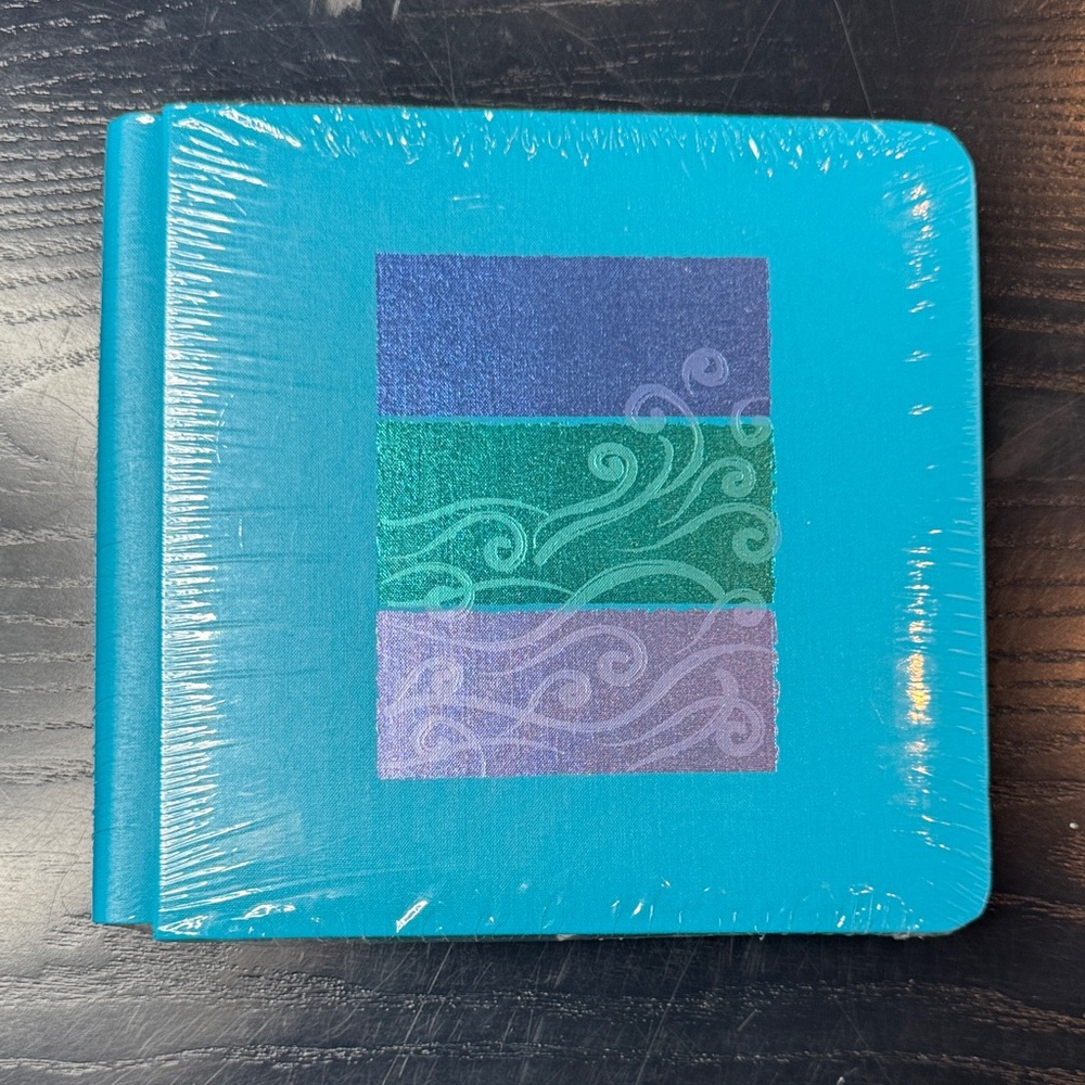 NEW Creative Memories Ocean Waves Teal Foiled Album 7 X 7 Scrapbook w/ 12 pages